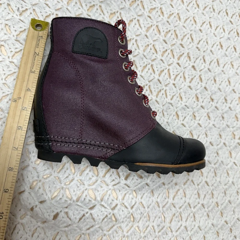 Sorel PDX 1964 Premium Hidden Wedge Boots Women Sz 7.5 Purple Dahlia